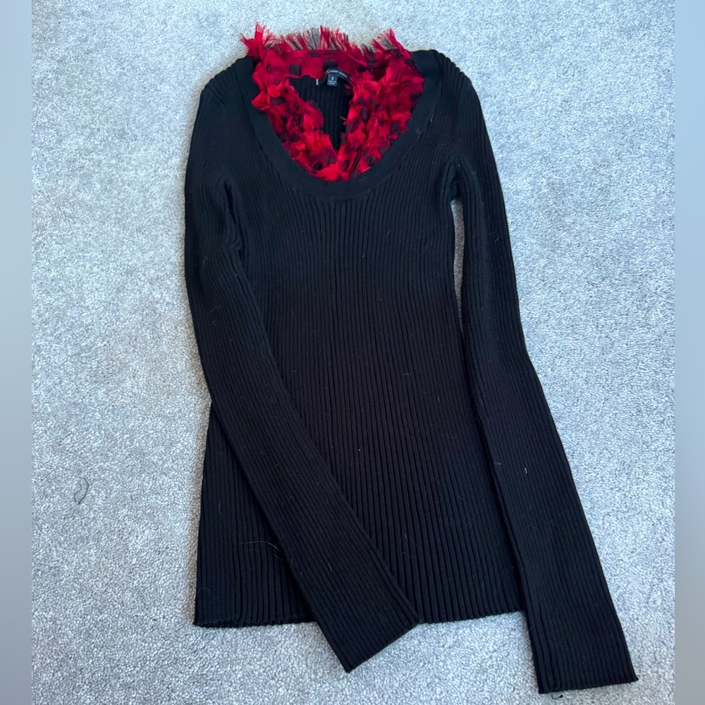 Anne Klein Black and Red Blouse